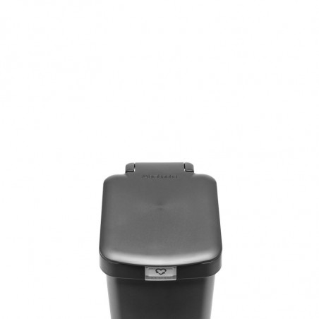 Coș cu pedală Brabantia StepUp 1008476, 10 L, Materiale ecologice, Deschidere mare, Gri închis