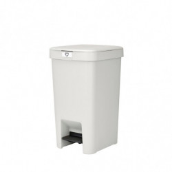 Coș cu pedală Brabantia StepUp 1008480, 16 L, Materiale ecologice, Deschidere mare, Gri deschis