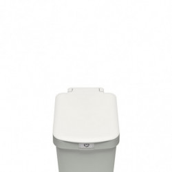 Coș cu pedală Brabantia StepUp 1008480, 16 L, Materiale ecologice, Deschidere mare, Gri deschis