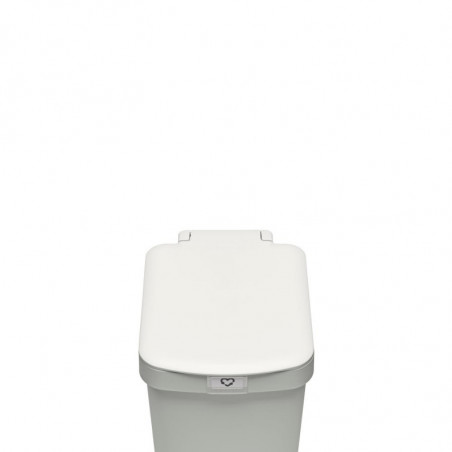 Coș cu pedală Brabantia StepUp 1008480, 16 L, Materiale ecologice, Deschidere mare, Gri deschis