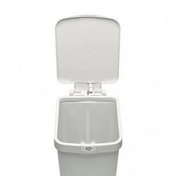Coș cu pedală Brabantia StepUp 1008480, 16 L, Materiale ecologice, Deschidere mare, Gri deschis