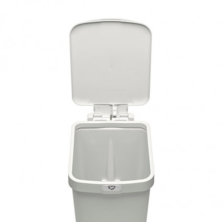 Coș cu pedală Brabantia StepUp 1008480, 16 L, Materiale ecologice, Deschidere mare, Gri deschis
