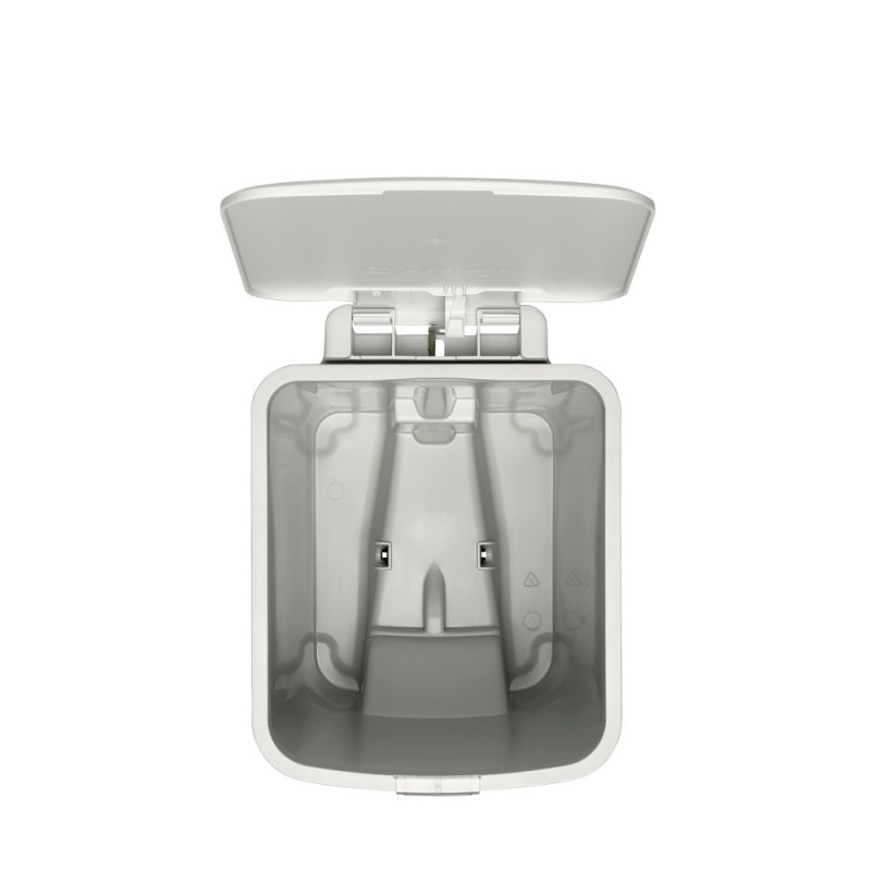Coș cu pedală Brabantia StepUp 1008480, 16 L, Materiale ecologice, Deschidere mare, Gri deschis