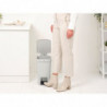 Coș cu pedală Brabantia StepUp 1008480, 16 L, Materiale ecologice, Deschidere mare, Gri deschis