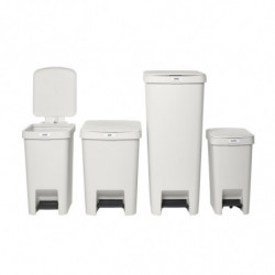 Coș cu pedală Brabantia StepUp 1008480, 16 L, Materiale ecologice, Deschidere mare, Gri deschis