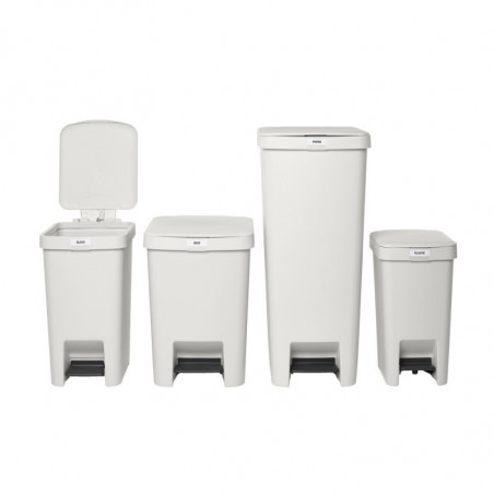 Coș cu pedală Brabantia StepUp 1008480, 16 L, Materiale ecologice, Deschidere mare, Gri deschis