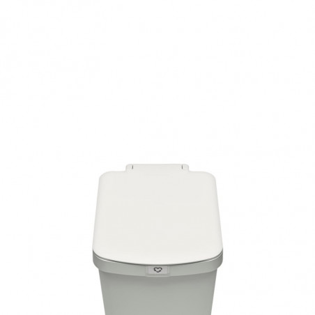 Coș cu pedală Brabantia StepUp 1008483, 25 L, Materiale ecologice, Deschidere mare, Gri deschis