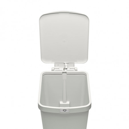 Coș cu pedală Brabantia StepUp 1008483, 25 L, Materiale ecologice, Deschidere mare, Gri deschis