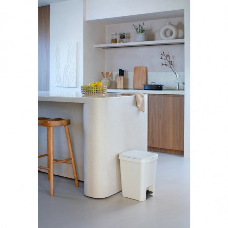 Coș cu pedală Brabantia StepUp 1008483, 25 L, Materiale ecologice, Deschidere mare, Gri deschis