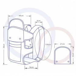 Marsupiu BREATHABLE BABY 5306, Ergonomic, Bretele reglabile, Ventilare plasa, Gri