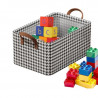 Cos de depozitare CADDY 2514, 47x28x20 cm, Pliabil, Negru/Alb