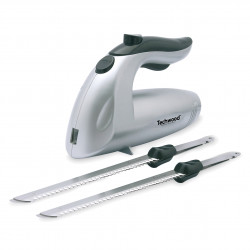 Cutit electric Techwood TCE-009, 24.5 cm, 150W, 2 lame din otel inoxidabil, Taiere alimente congelate, Inox
