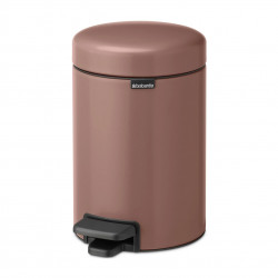 Cos de gunoi cu pedala Brabantia NewIcon 1008837, 3 L, Inchidere lina, Baza antiderapanta, Finisaj satinat, Maro