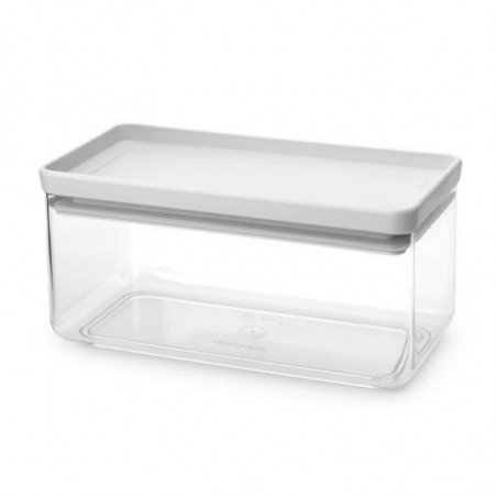Cutie de depozitare Brabantia Tasty+ Stackable 1008874, 1,5L, Sigiliu din silicon, Fara BPA, Gri deschis