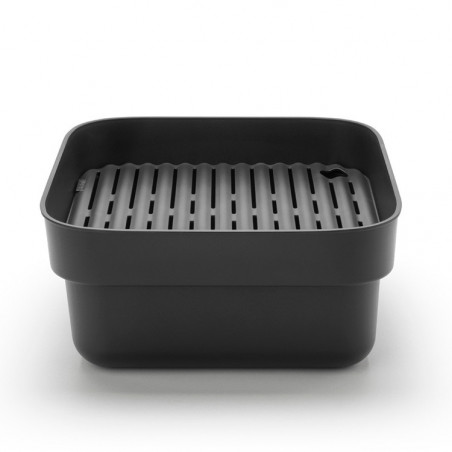 Vas de spălare și scurgere Brabantia 1003315, 16.1 x 37.4 x 34.4 cm, Sigur pentru vase cu strat antiaderent, Gri închis