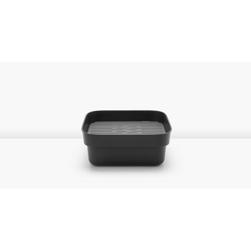 Vas de spălare și scurgere Brabantia 1003315, 16.1 x 37.4 x 34.4 cm, Sigur pentru vase cu strat antiaderent, Gri închis