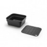 Vas de spălare și scurgere Brabantia 1003315, 16.1 x 37.4 x 34.4 cm, Sigur pentru vase cu strat antiaderent, Gri închis