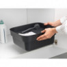 Vas de spălare și scurgere Brabantia 1003315, 16.1 x 37.4 x 34.4 cm, Sigur pentru vase cu strat antiaderent, Gri închis