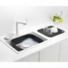 Vas de spălare și scurgere Brabantia 1003315, 16.1 x 37.4 x 34.4 cm, Sigur pentru vase cu strat antiaderent, Gri închis