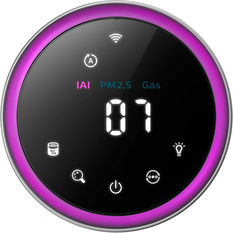 Purificator de aer Philips AC3033/10, SMART, Wi-Fi, 55W, pentru până la 135 m2, HEPA, senzori inteligenți, alb/gri