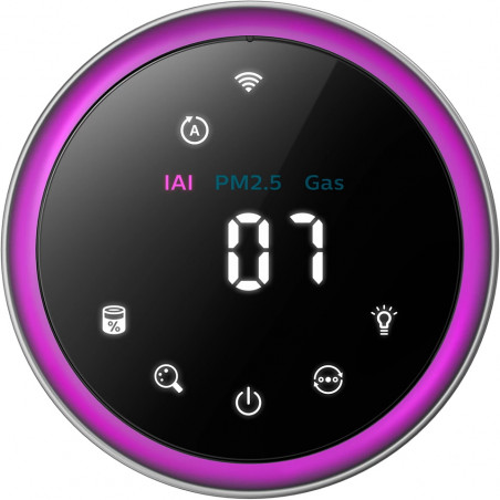 Purificator de aer Philips AC3033/10, SMART, Wi-Fi, 55W, pentru până la 135 m2, HEPA, senzori inteligenți, alb/gri