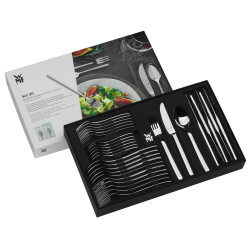 Set tacamuri WMF Kult, 30 piese, Cromargan protect, Lustruit manual, Otel inoxidabil 18/10, Argintiu