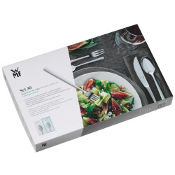Set tacamuri WMF Kult, 30 piese, Cromargan protect, Lustruit manual, Otel inoxidabil 18/10, Argintiu