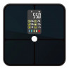 Cantar inteligent AENO ABS0002S, Pana la 180 kg, 11 profile, 16 indicatori, IMC, LED, Sticlă ITO, Negru