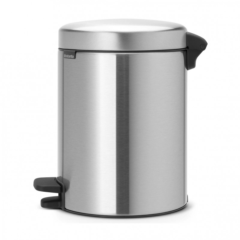 Cos de gunoi cu pedala Brabantia NewIcon 649011, 5 L, Inchidere lina, Baza antiderapanta, Inox
