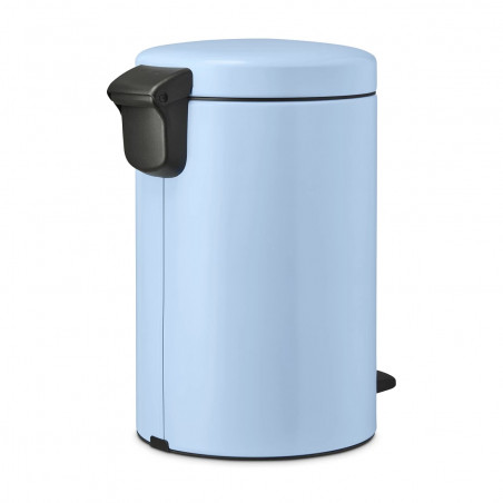 Cos de gunoi cu pedala Brabantia NewIcon 1005532, 12 L, Inchidere lina, Baza antiderapanta, Albastru deschis