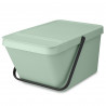 Cos depozitare sau reciclare Brabantia Sort&Go 1006311, 20 L,  22,5x45x28 cm, Stivuibil, Plastic, Verde deschis