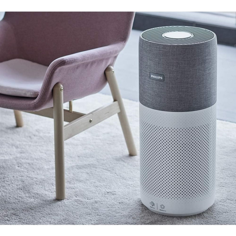 Purificator de aer Philips AC3033/10, SMART, Wi-Fi, 55W, pentru până la 135 m2, HEPA, senzori inteligenți, alb/gri