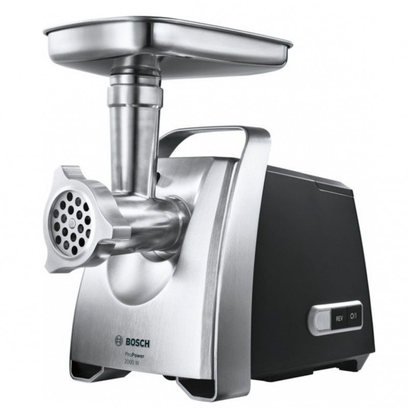 Mașină de tocat carne Bosch MFW68660, 2200W, atașament pentru roșii și cârnați, invers, 4,3 kg/min, Inox