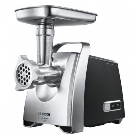 Mașină de tocat carne Bosch MFW68660, 2200W, atașament pentru roșii și cârnați, invers, 4,3 kg/min, Inox