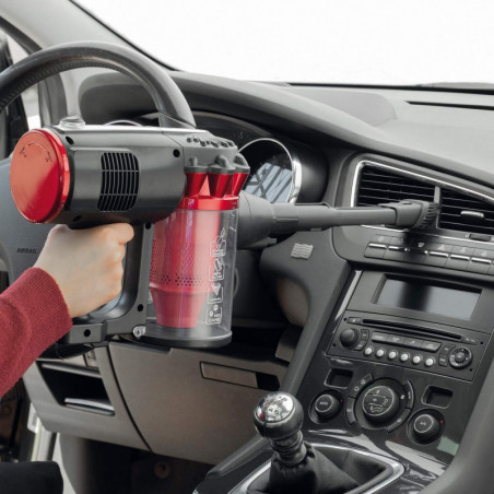 Aspirator vertical Ariete HANDY FORCE 2759, 600W, 0.5 L, Perie motorizata, LED, HEPA, Negru / Rosu