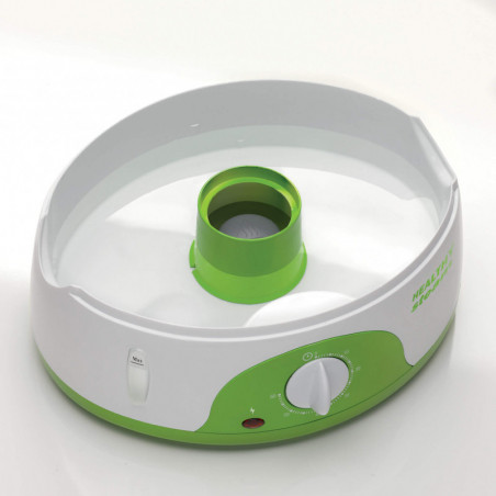 Aparat gatire la aburi Ariete HEALTHY STEAM 0911/01, 800W, 9 L, 3 recipiente, Timer, Alb/Verde