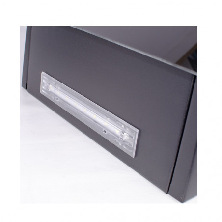 Hota Luxell HANZ DA6-835, 140W, 650 m3/h, 60cm, Telecomanda, Ecran tactil, 3 viteze, LED, Gri