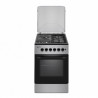 Aragaz combinat electric si gaz Elite FSEGC-0529BG, 1500W, 70L, Ventilator, Iluminat, Usa dubla din sticla, Negru/Gri