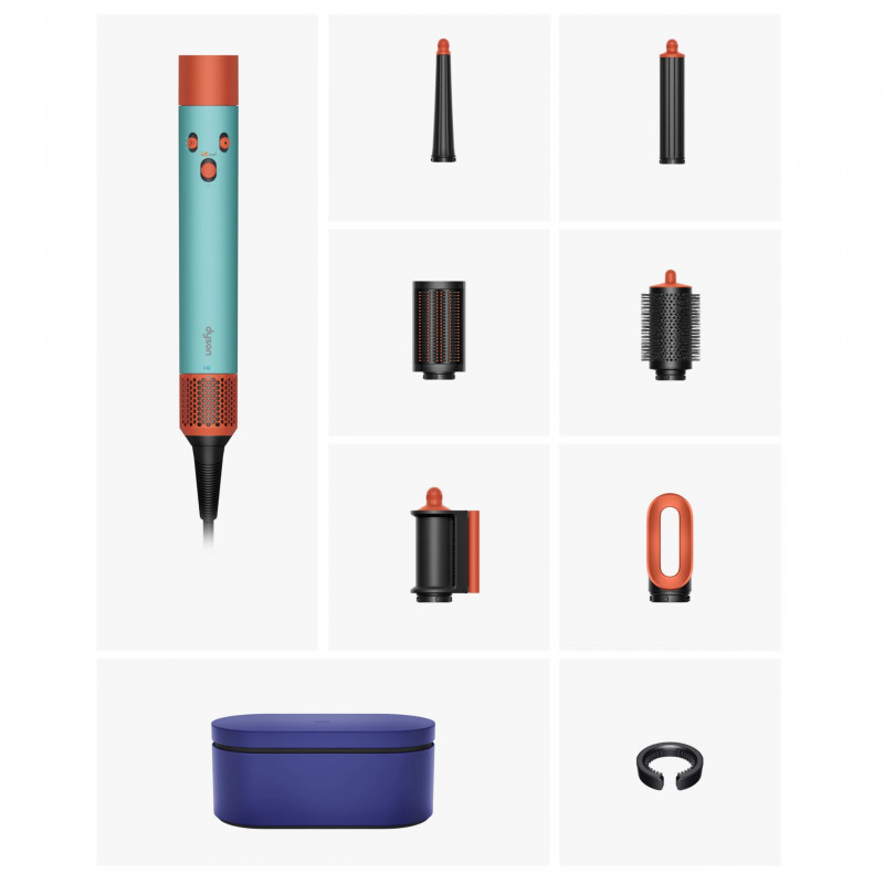 Uscator pentru par Dyson HS08 Airwrap T1/T2 CePa/Tz, 1300W, 13.5 l/s, Ionizare, 3 viteze, 3 temperaturi, Bluetooth, Multicolor