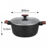Set oale si tigai Klausberg KB 7831, 12 h, Aluminiu turnat, Acoperire din marmura, Inductie, Negru