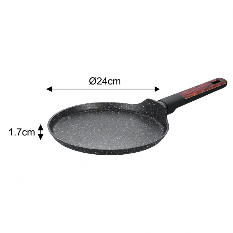 Set oale si tigai Klausberg KB 7831, 12 h, Aluminiu turnat, Acoperire din marmura, Inductie, Negru