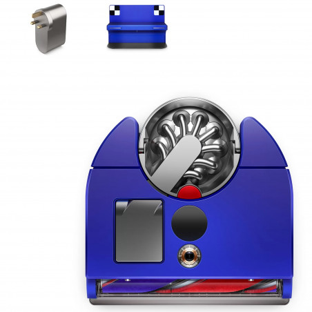 Aspirator robot Aspirator Dyson 360, 65 AW, 22000 Pa, 110000 rpm, 4 moduri, Navigare vizuală 360°, Hyperdymium, Profil redus, Albastru/Nickel