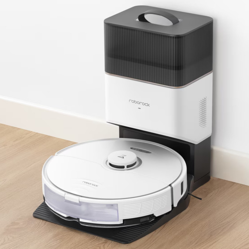 Aspirator robot Roborock S8 Plus S8P02-00, 69W, 5200 mAh, 6000Pa, Mop, Wi-Fi, LiDAR mapping, 750 ml, 4 senzori, Autonomie pana la 180 min, Alb/Negru