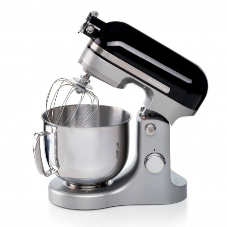 Mixer planetar Ariete MODERNA 1589/02, 3200W, 5.5 L, 11 viteze, Carcasa aluminiu, Accesorii, Negru/Inox