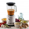 Blender MODERNA 0585/01, 1000W, 4 lame, 1.5 l, 4 viteze + puls, Ulcior din sticlă, Alb