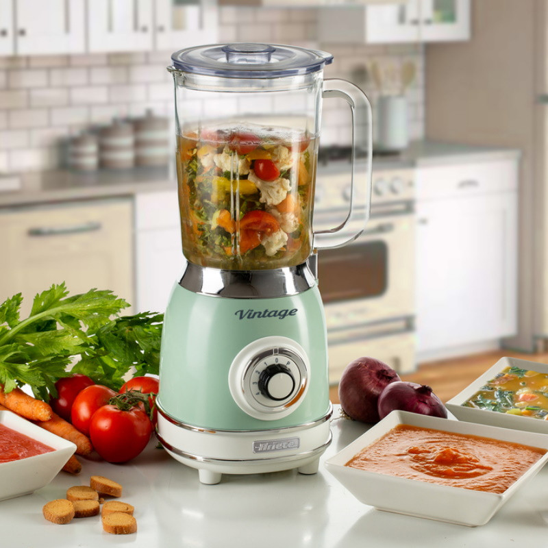 Blender Ariete VINTAGE 2.0 0583/04, 1000W, 1.5 L, 4 lame, 4 viteze + pulse, Zdrobire gheata, Verde