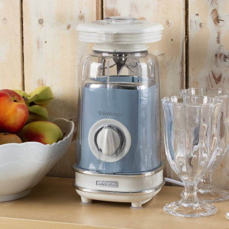 Blender Ariete VINTAGE 0568/15, 500W, 1.5 L, 2 viteze + pulse, Zdrobire gheata, Albastru
