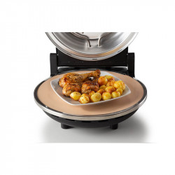 Cuptor electric pentru pizza Ariete "Pizza in 4 minute" 0917/00, 1200W, 32 cm, Pana la 400°C, 5 trepte, Placa de piatra, Acoperire antiaderenta, Negru