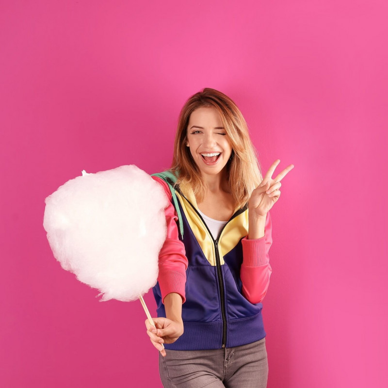 Aparat preparare vata de zahar Ariete COTTON CANDY PARTY TIME 2973/00, 450W, Distribuitor integrat, Rosu
