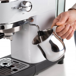 Espressor manual Ariete ESPRESSO SLIM MODERNA 1381/14, 1300W, 15 bar, 1.1 L, Cafea macinata si doze ESE, Alb